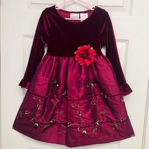 George Velvet Long Sleeve Holiday Party Dress
